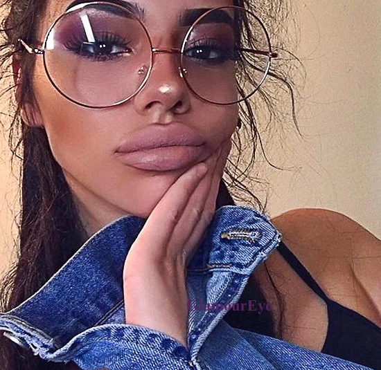 Big BOHO Oversized XXL Large Round Circle Designer Fashion Eyeglasses Frames 033