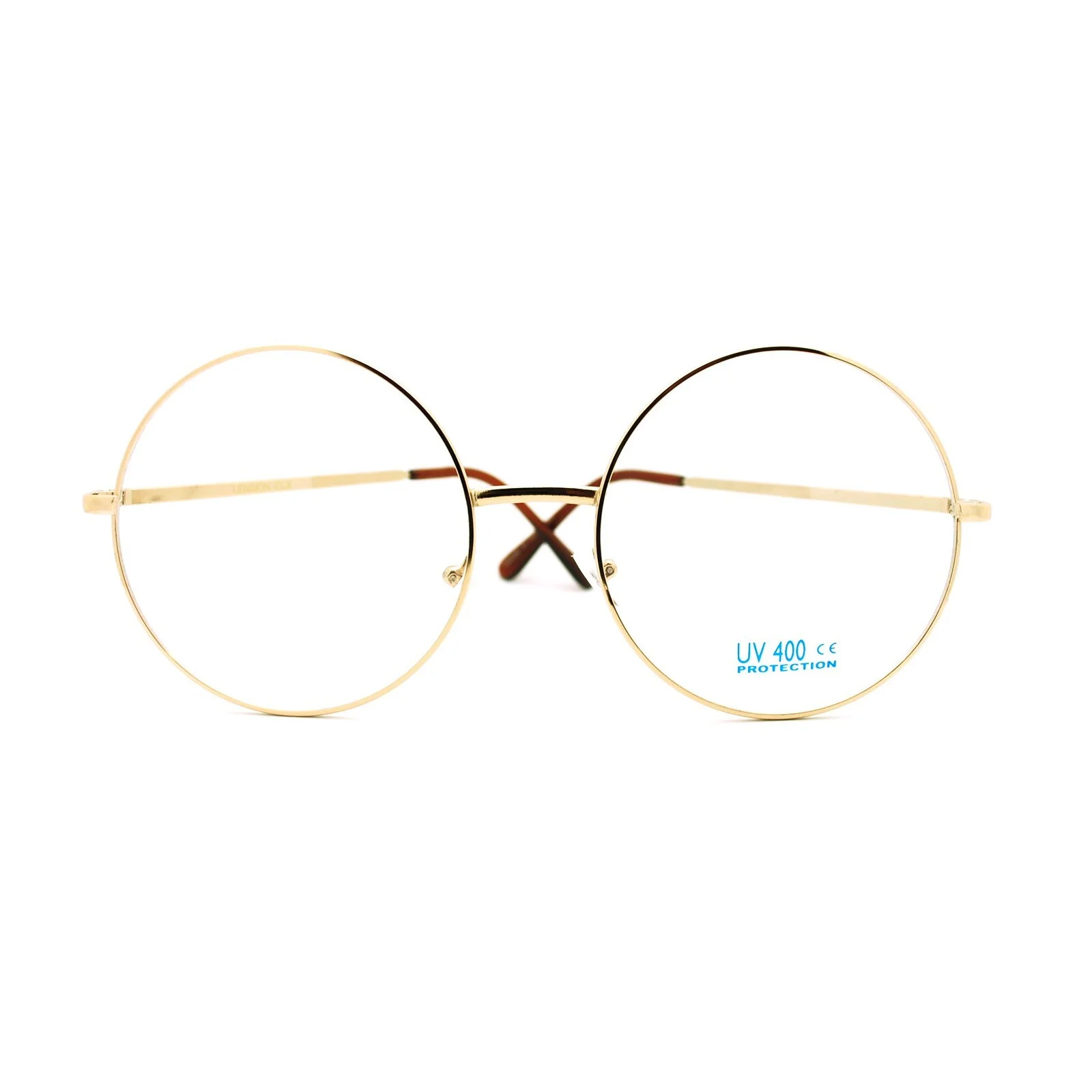Super Oversized Round Circle Frame Clear Lens Glasses UV400